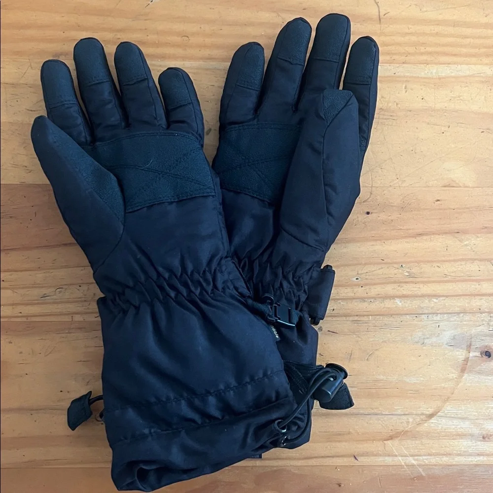 Slalom Black Insulated Ski Gloves